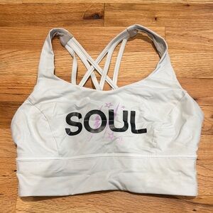 Lululemon x Soul Cycle Cream Sports Bra